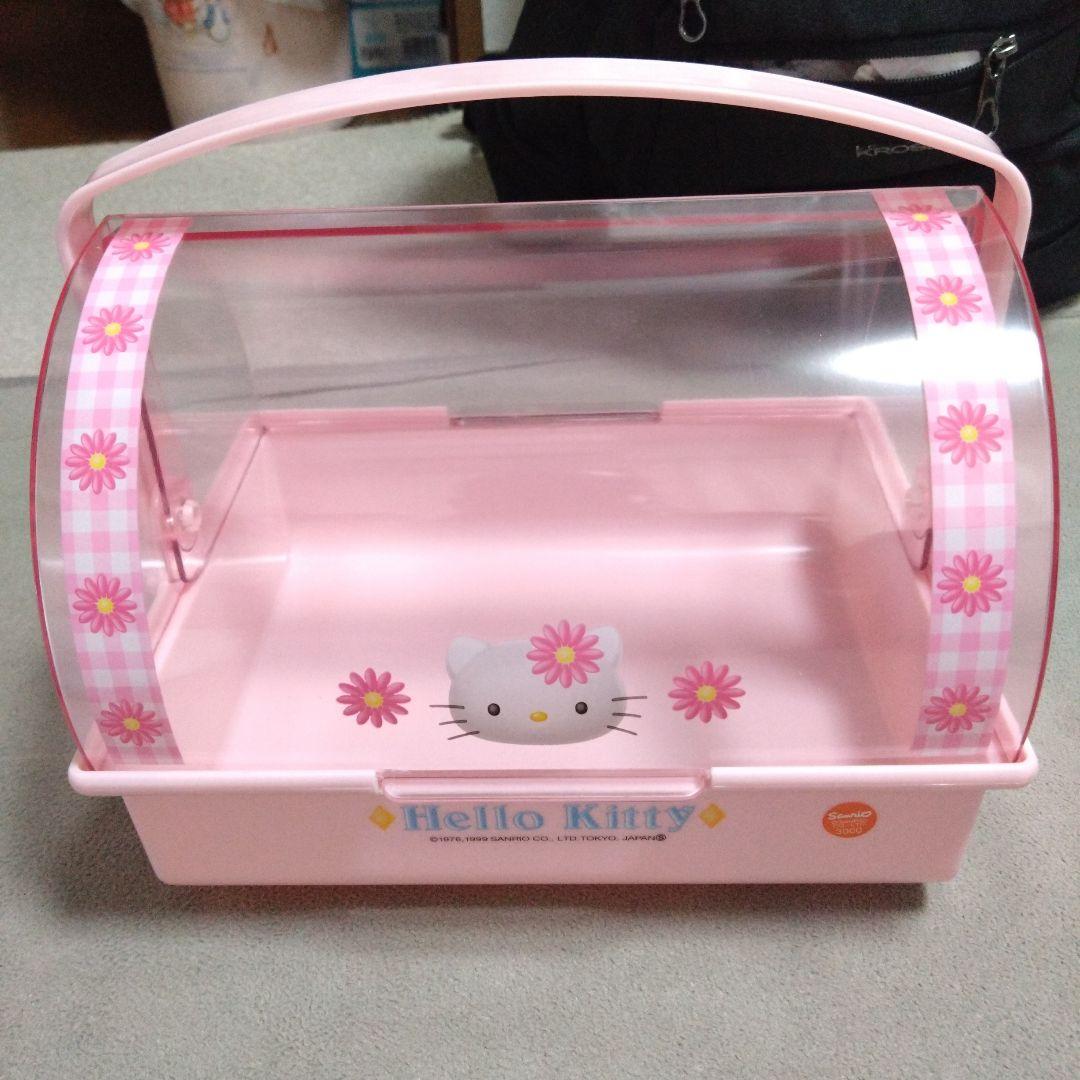 年代物　未使用品　Hello Kitty フードケース　収納ボックス ピンク