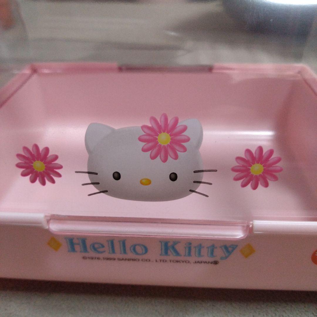 年代物　未使用品　Hello Kitty フードケース　収納ボックス ピンク