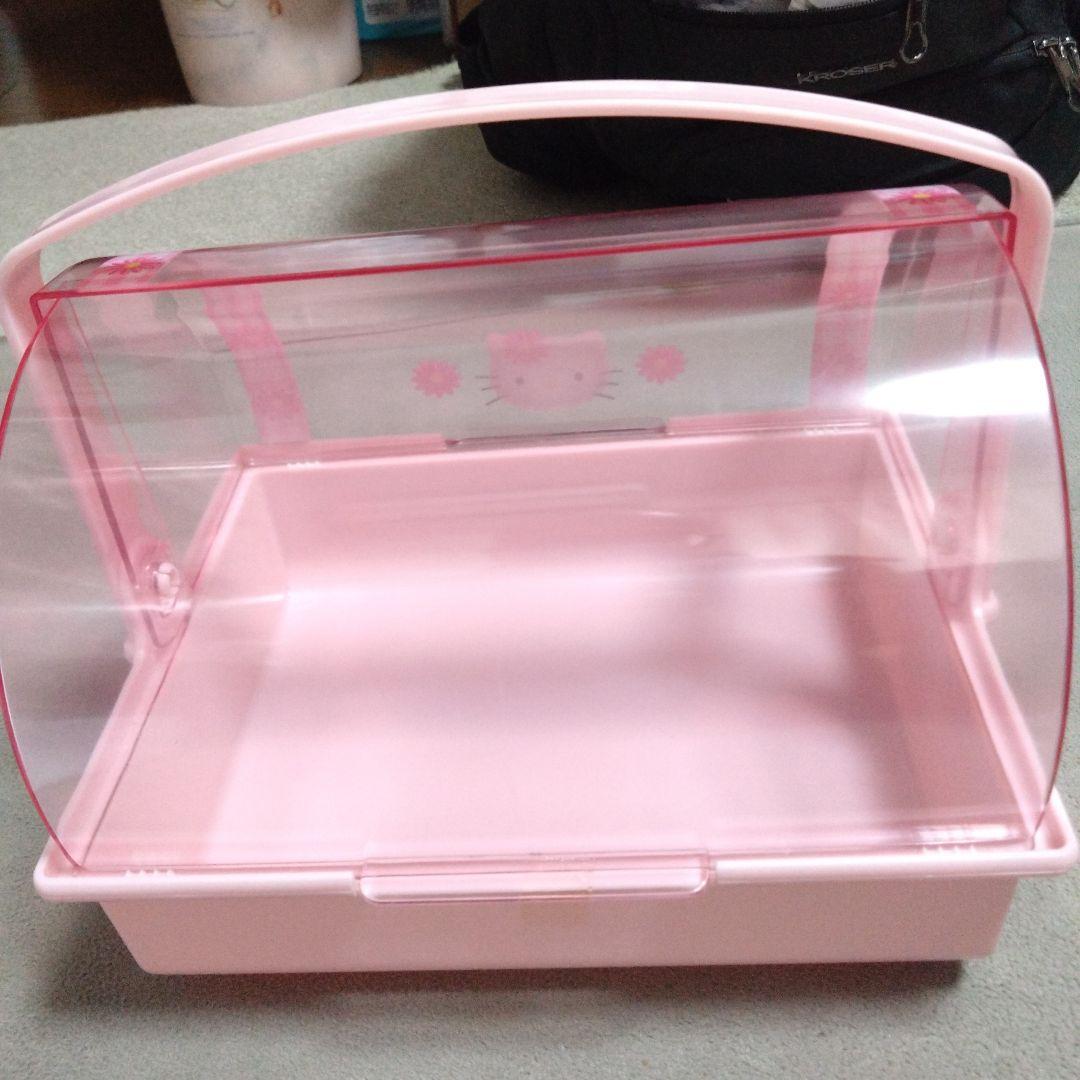 年代物　未使用品　Hello Kitty フードケース　収納ボックス ピンク