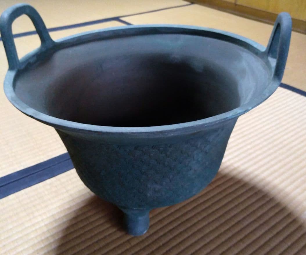 青銅火鉢　手炙り　大型