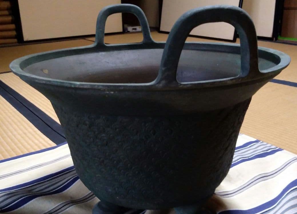 青銅火鉢　手炙り　大型