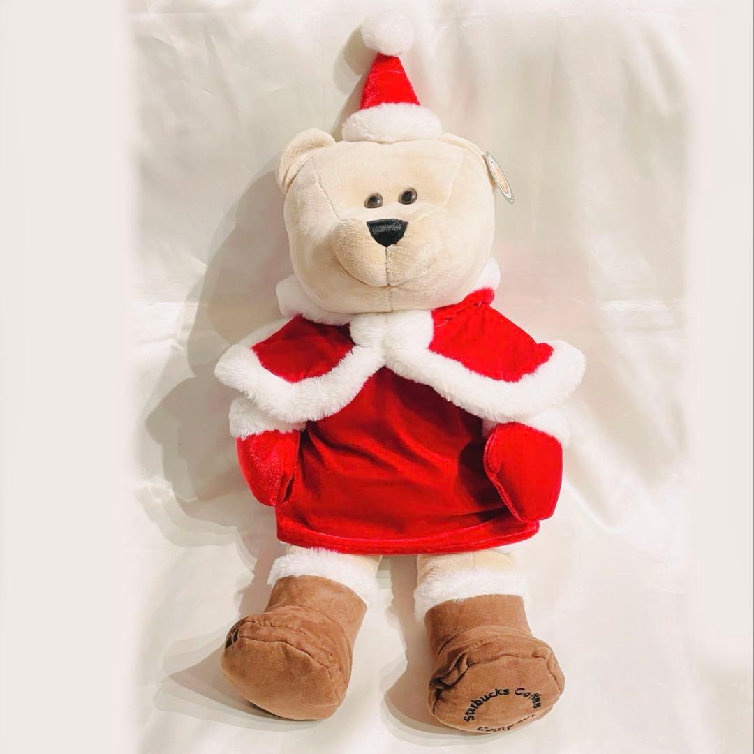 【美品タグ付き】Starbucks ベアリスタぬいぐるみ　サンタクロース　スタバ