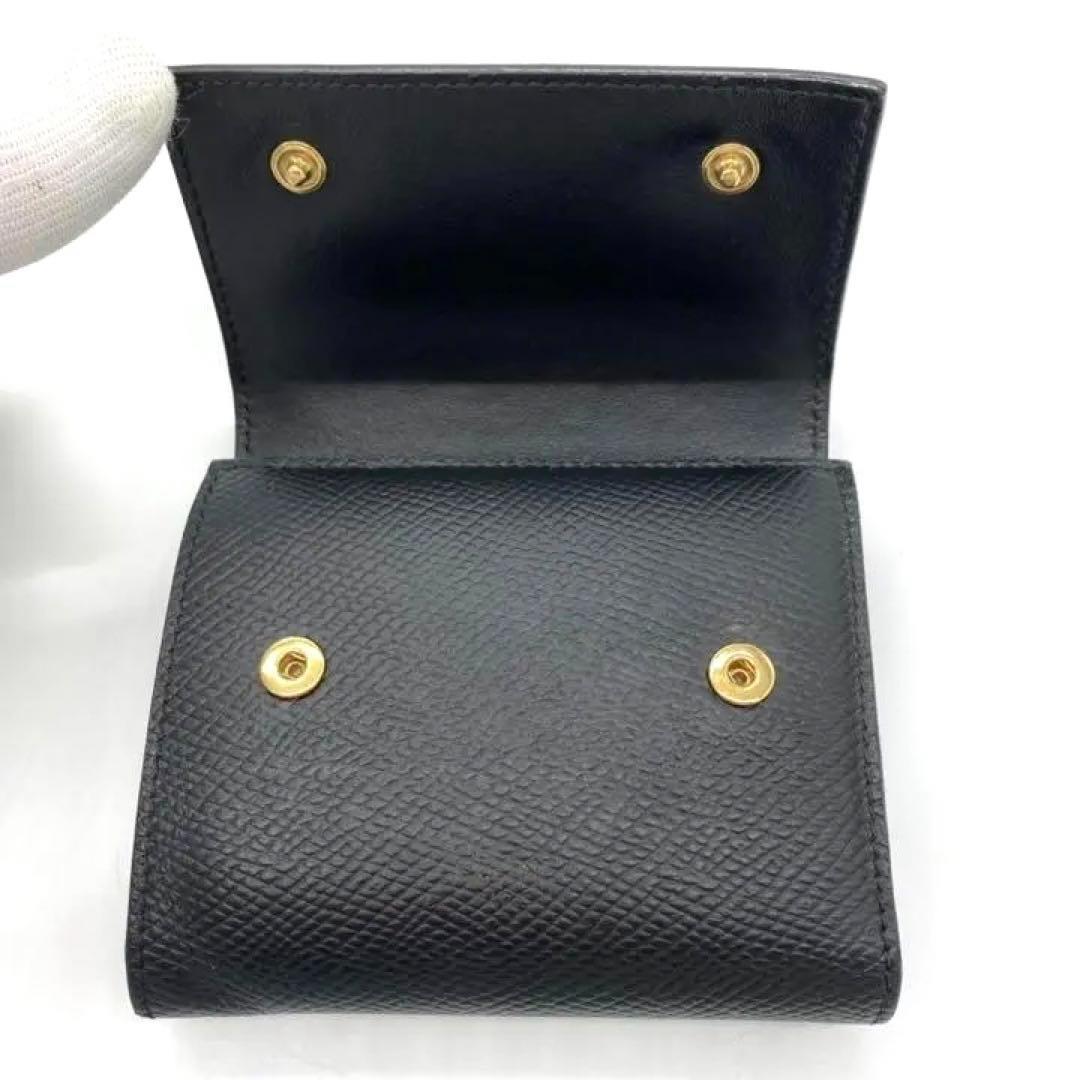 【大特価!!】セリーヌ スモールトリフォールド 財布 ブラック 鑑定済み■