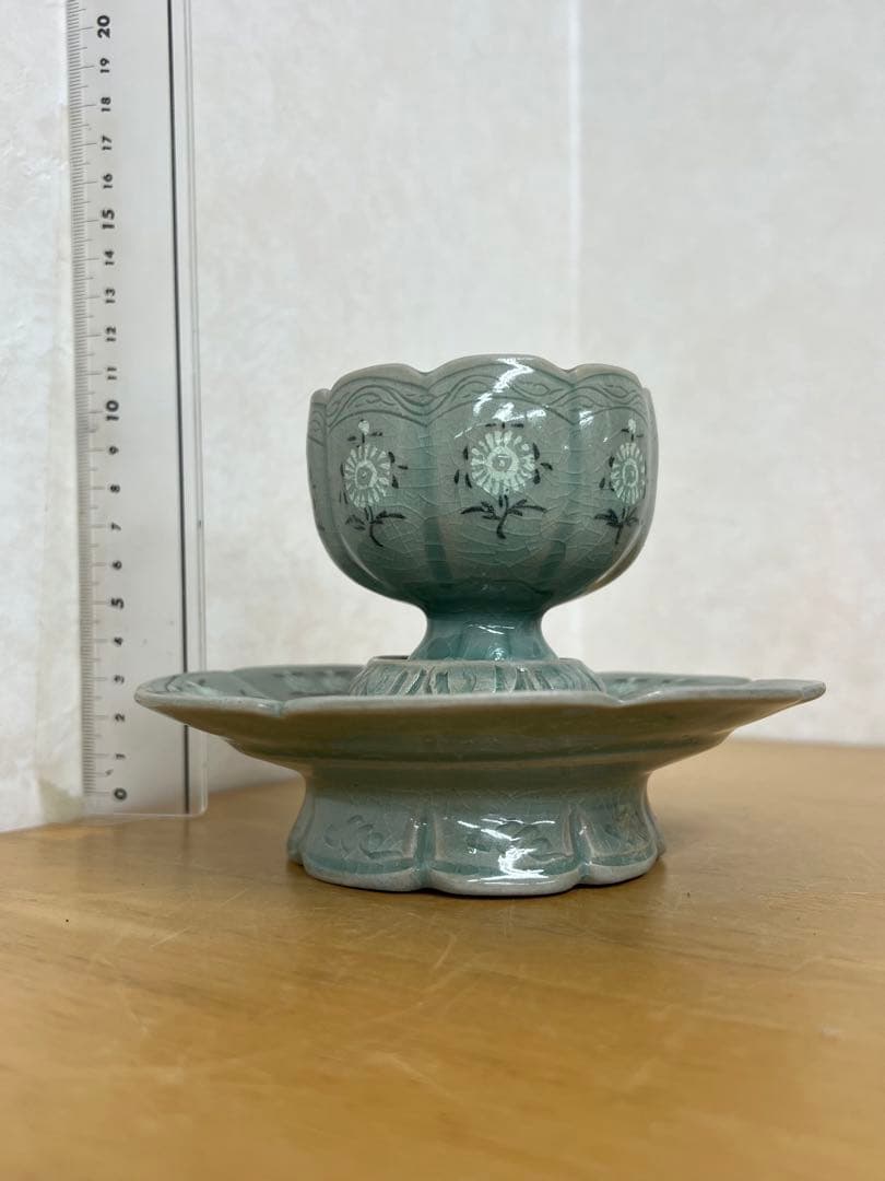 中国　朝鮮李朝高麗コップ　古美術　唐物コレクション韓国骨董アンティーク江戸　青磁