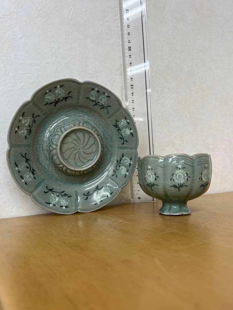 中国　朝鮮李朝高麗コップ　古美術　唐物コレクション韓国骨董アンティーク江戸　青磁