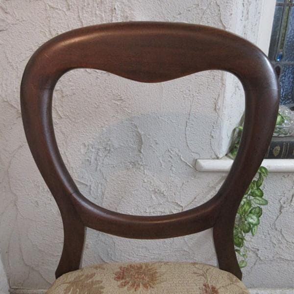 イギリス アンティーク 家具 バルーンバックチェア 椅子 イス 英国 4662d