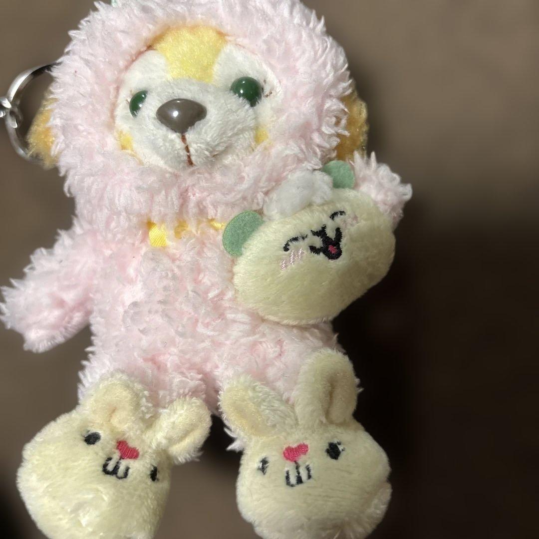 未使用 クッキーアン イースターうさぎコスチュームのぬいぐるみ キーホルダー付き