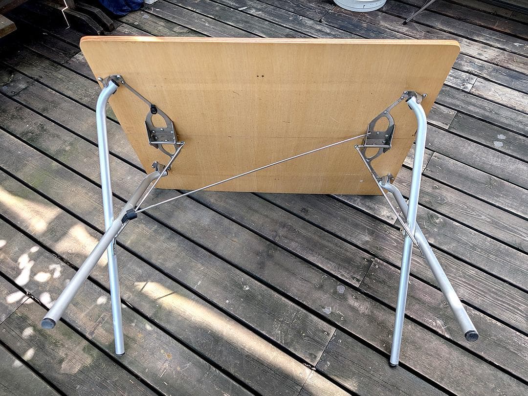 送料込【スノーピーク】稀少品・ワンアクションテーブル 旧型シナベニヤ天板