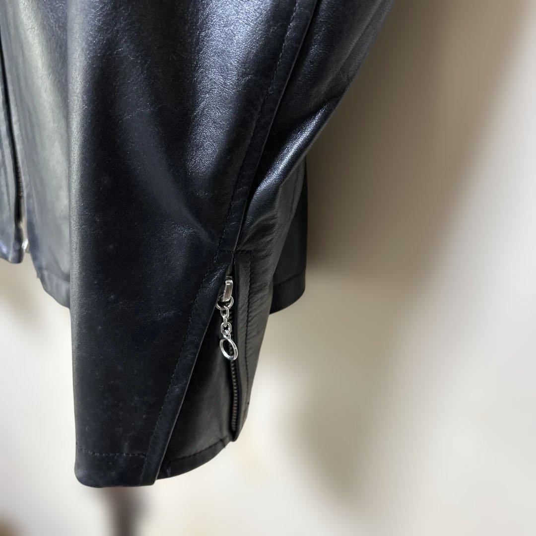 ライダース ジャケット　革ジャン　ブラック