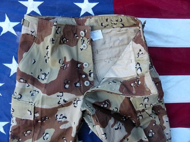 レア! 米軍実物 デザート６カラー ＢＤＵパンツ S-R チョコチップ　687
