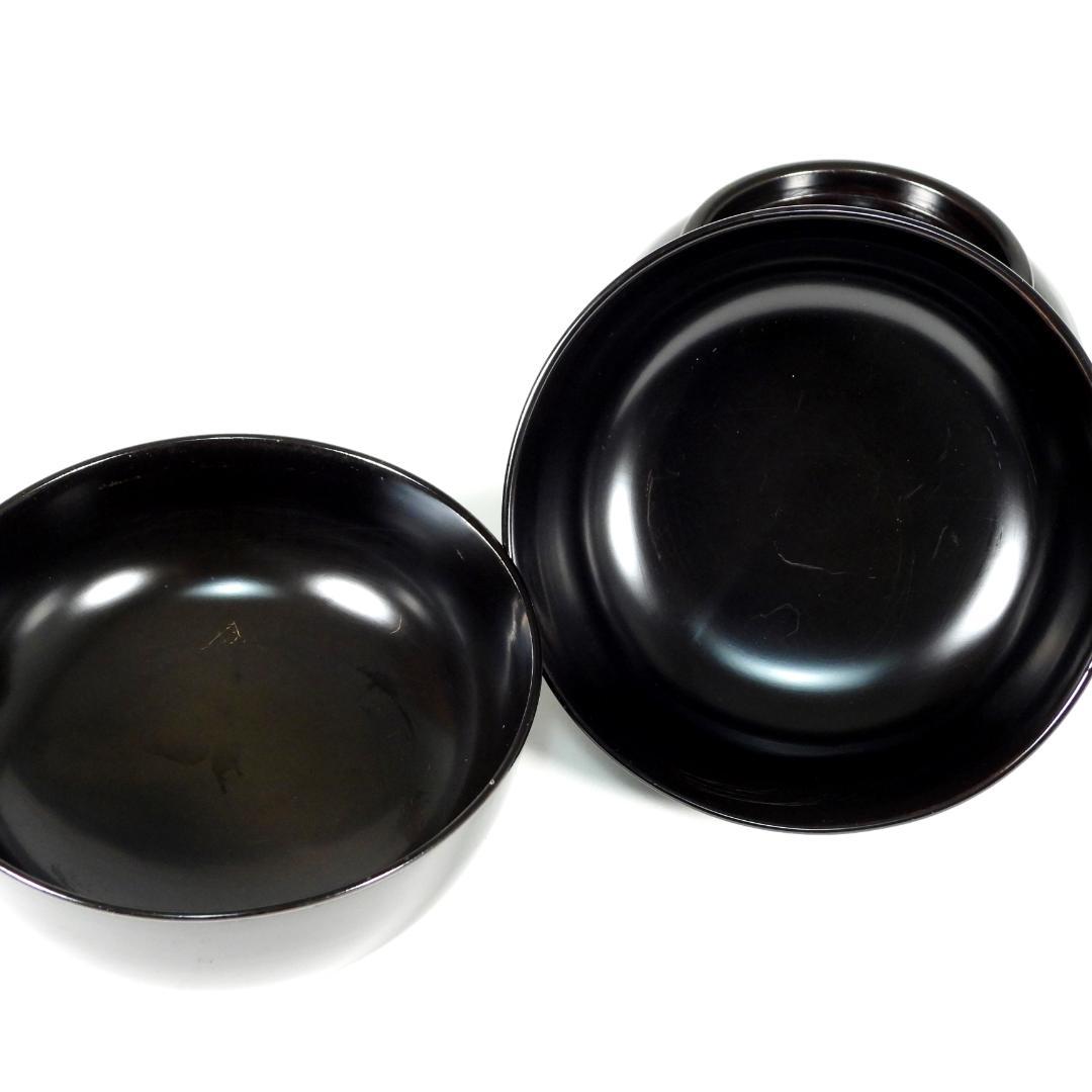 輪島塗　明治大正時期 蒔繪 鑲螺鈿 梅花雕 木製　吸物椀　10客　骨董品