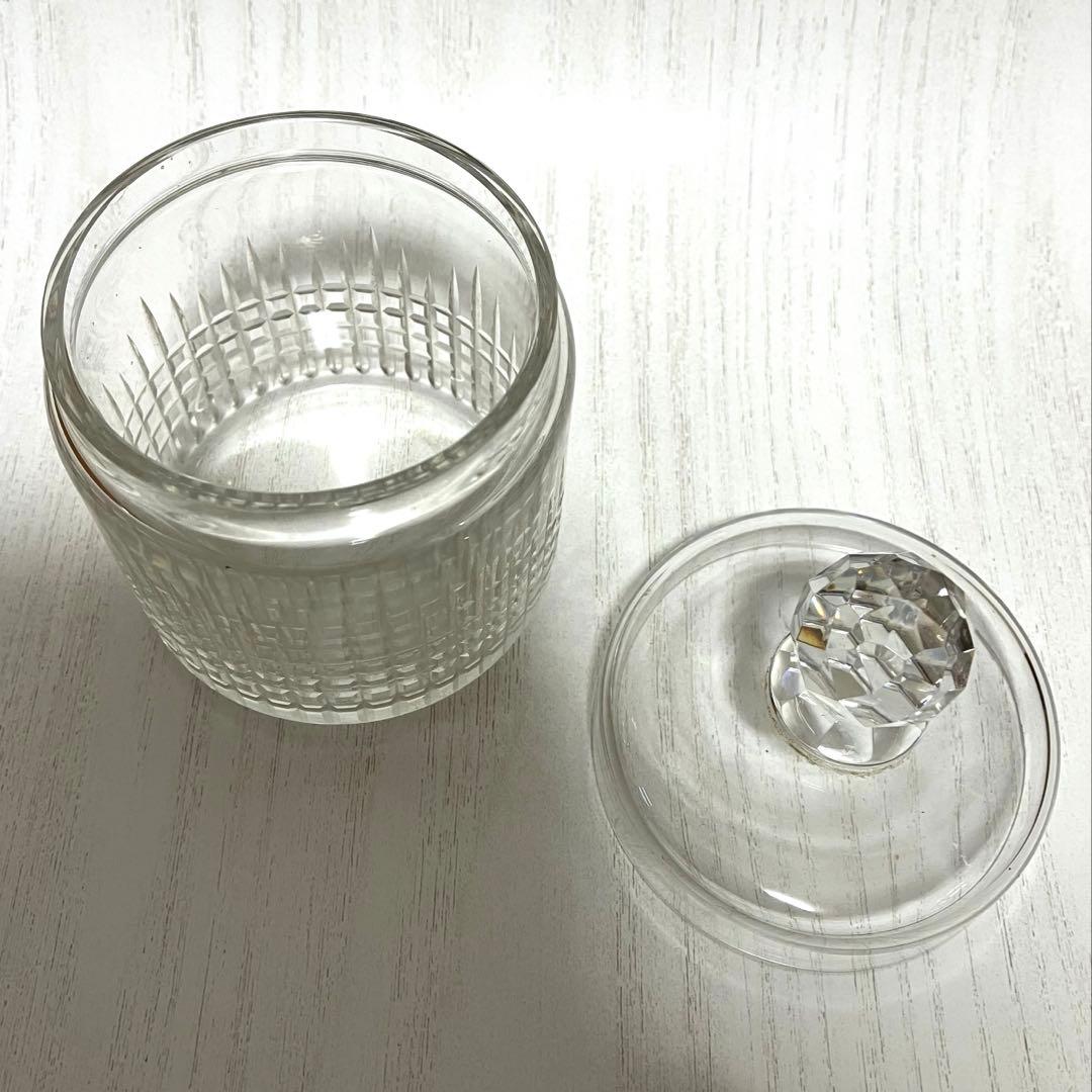 オールドバカラ クリスタル 蓋付きガラス容器 ナンシー