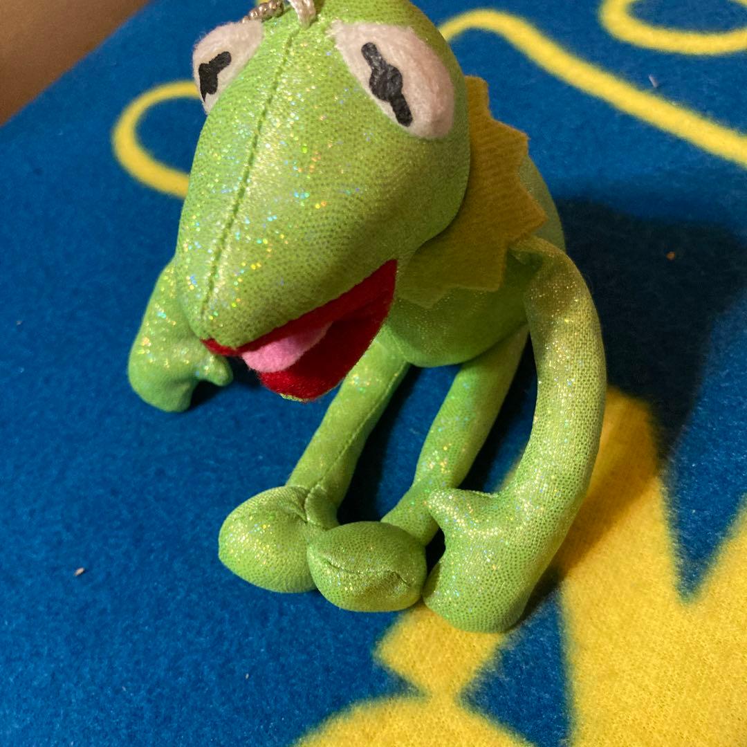 綺麗め　カーミット　ぬいぐるみ　キーホルダー　ディズニー　マペット　セサミ