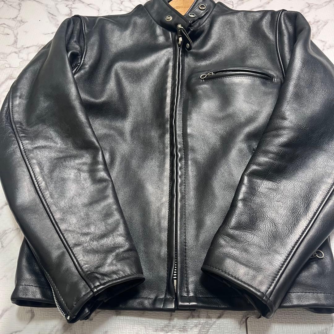 希少モデル✨【米国製】schott AT641 シングルライダース 38 黒