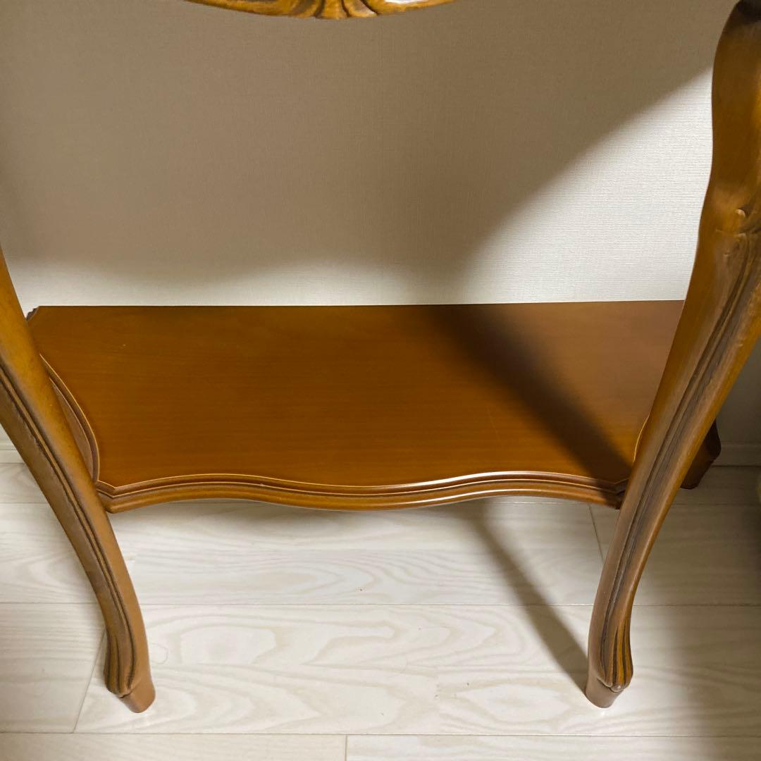 イタリア家具　猫足　飾り棚　大理石