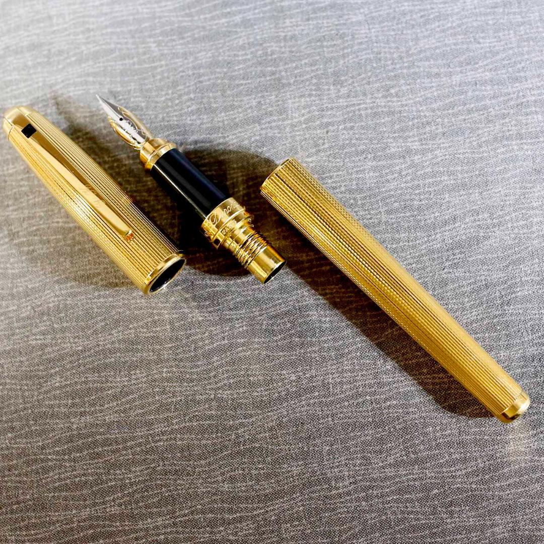 【美品 送料込み】デュポン 万年筆 オランピオ ゴールド