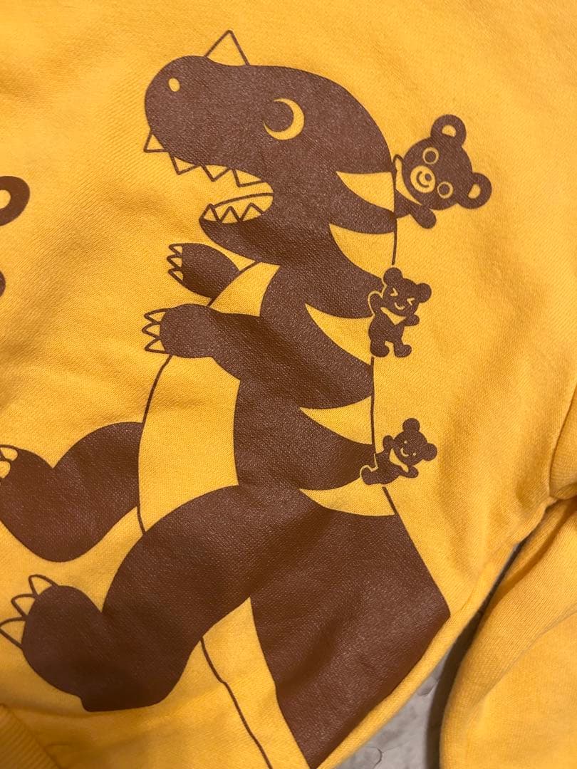 美品 25 AW ミキハウス 豪華 恐竜 トレーナー バックプリント 100