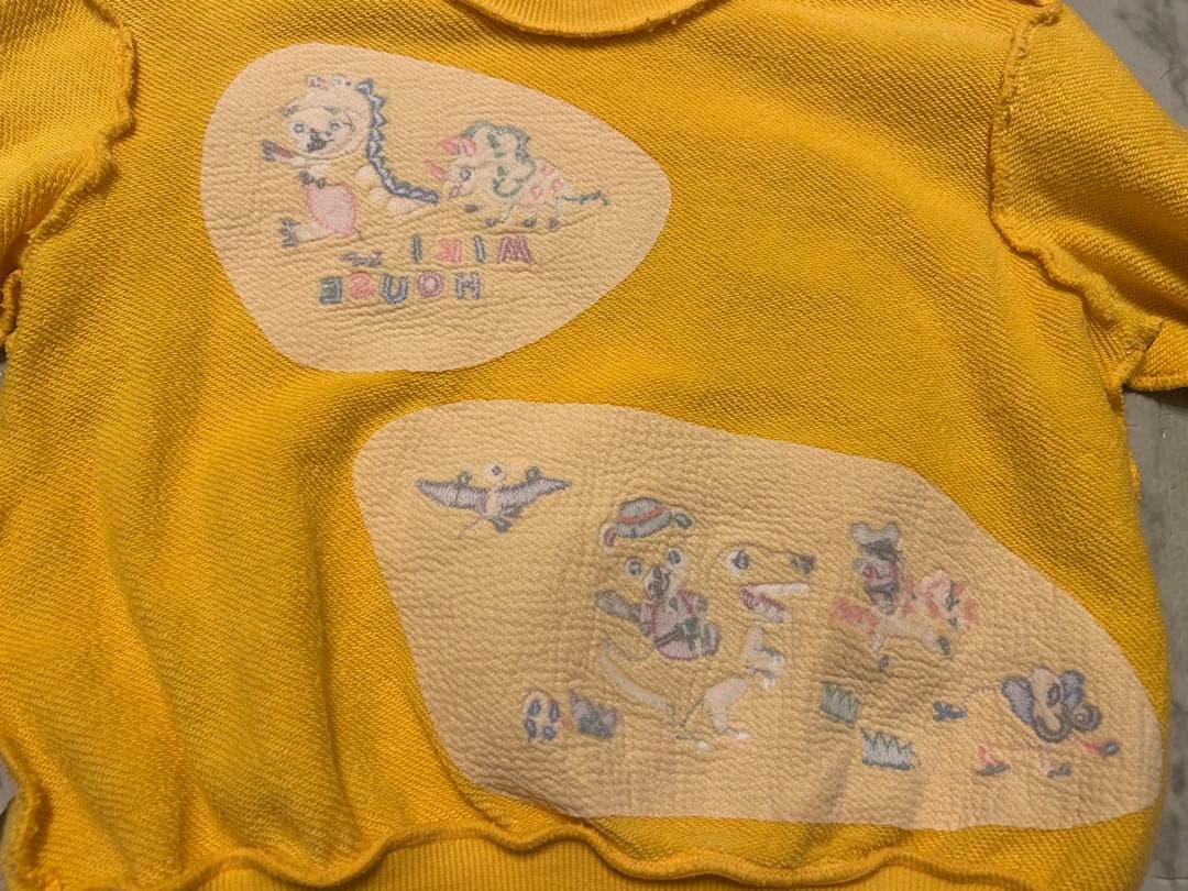 美品 25 AW ミキハウス 豪華 恐竜 トレーナー バックプリント 100