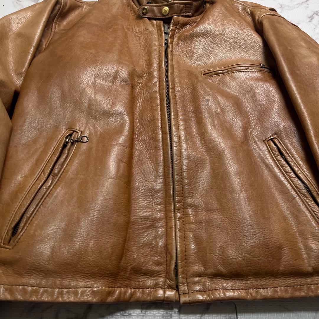 の*り様 奇跡の42size✨【米国製】schott 641 ブラウン ボア使用