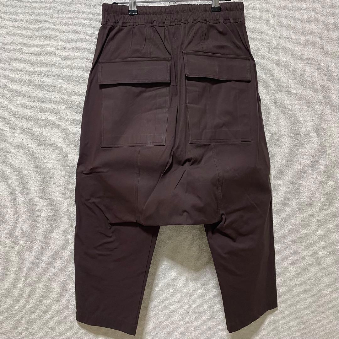 【早い者勝ち！】rick owensダークブラウン サルエルパンツ ゴムウエスト