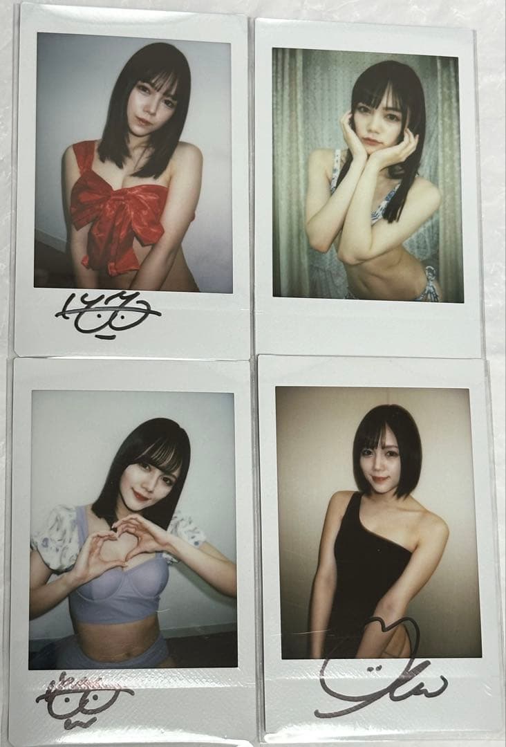 涼森れむ　4点セット　直筆サイン入りチェキ　サイン無しチェキ　イベントチェキ