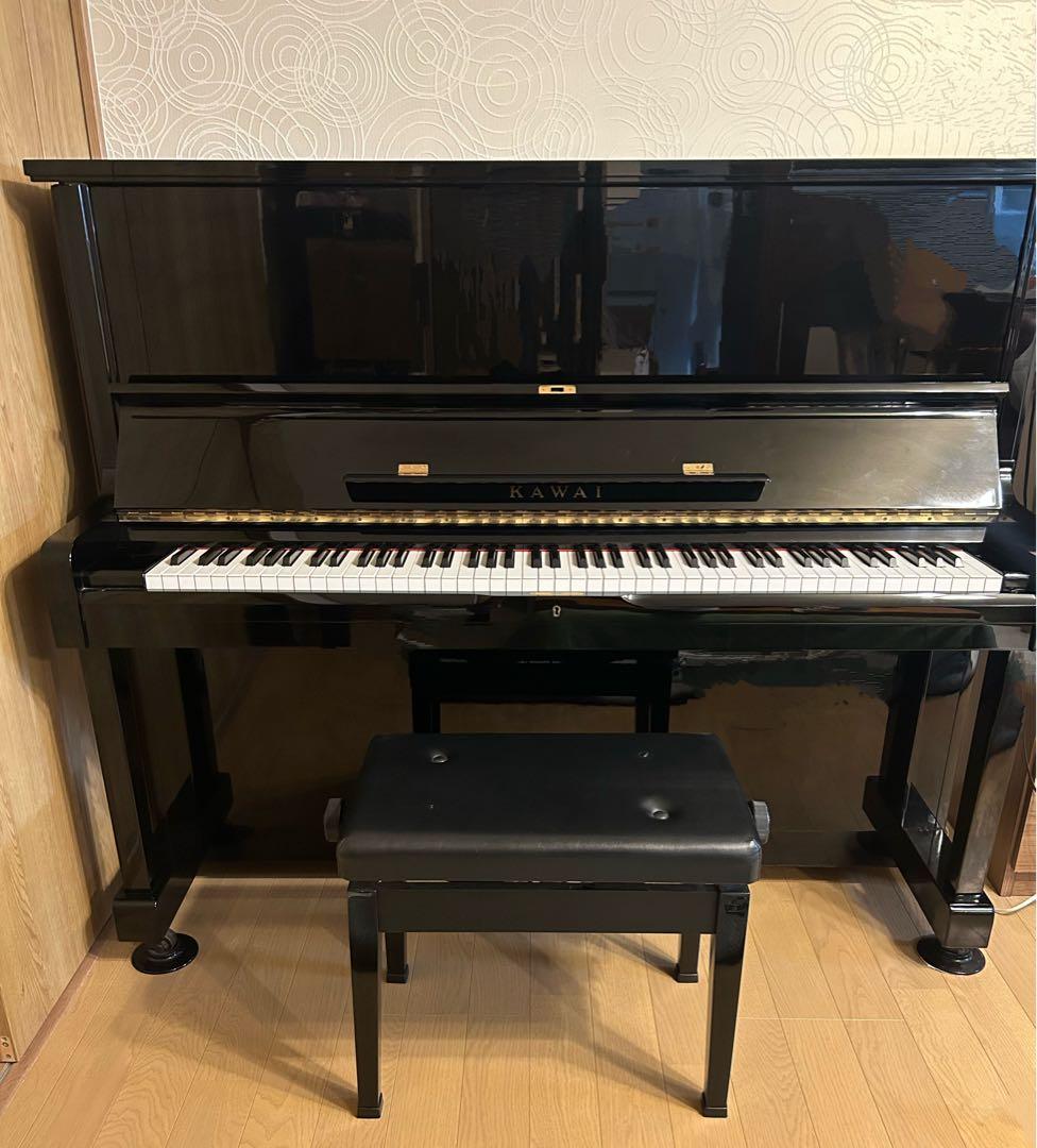 KAWAI アップライトピアノ ブラック 椅子付き