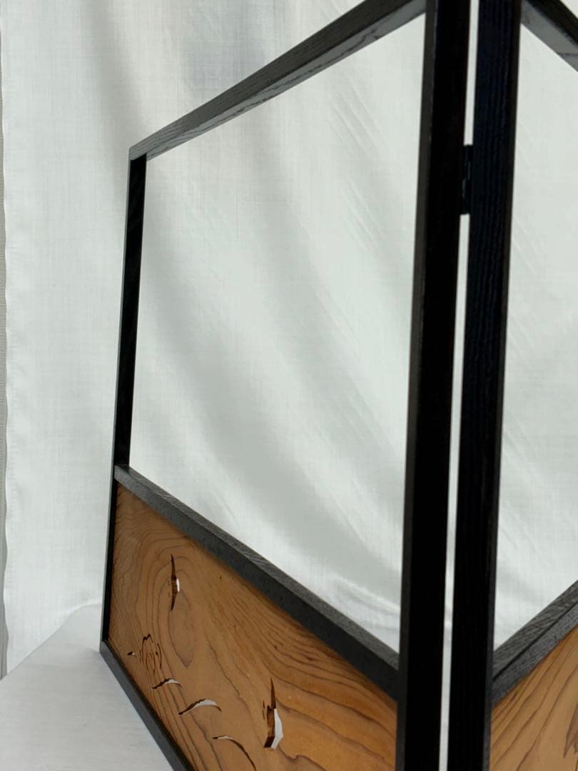 茶道具 塗師 川瀬表完 風炉先 屏風 衝立 二枚折屏風 004