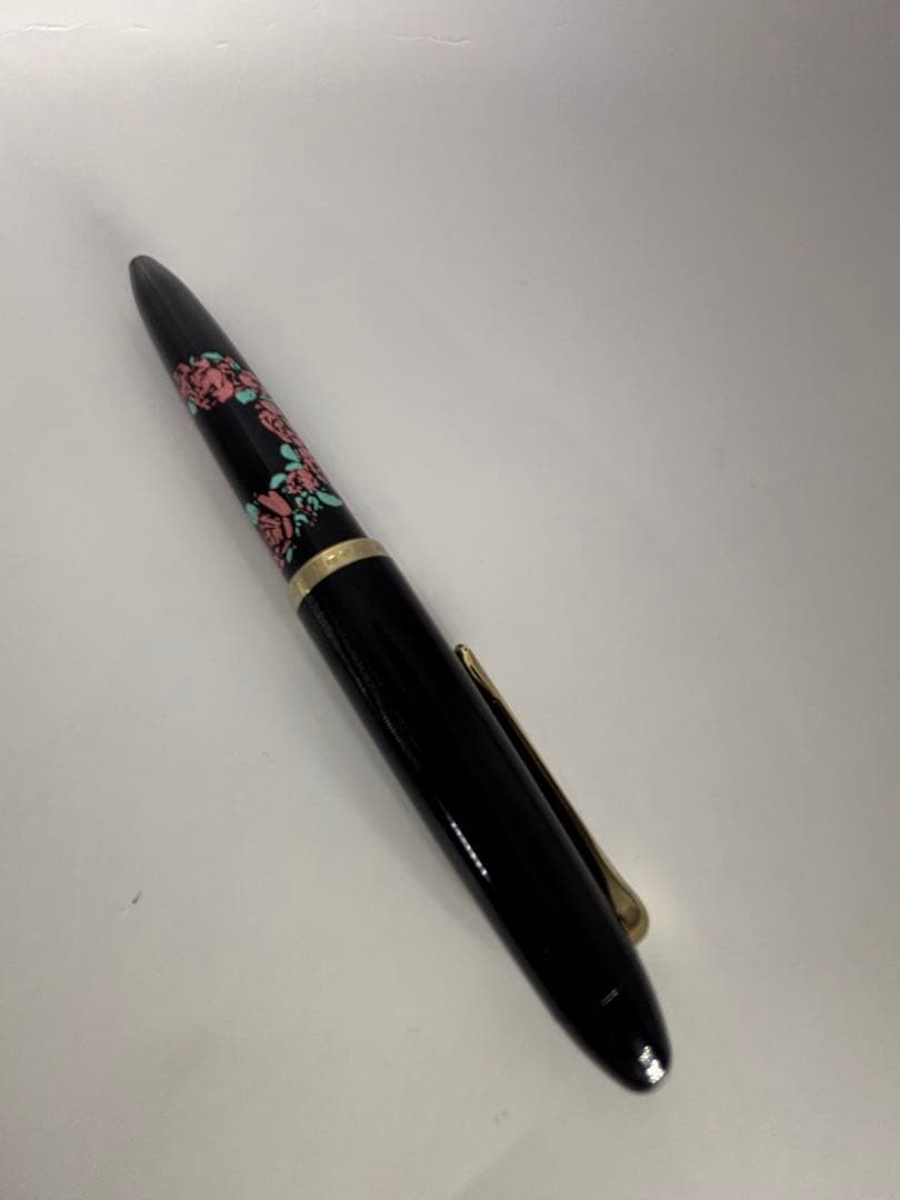 SAILOR 万年筆 薔薇模様　ペン先14Ｋ　 共箱入　高島屋