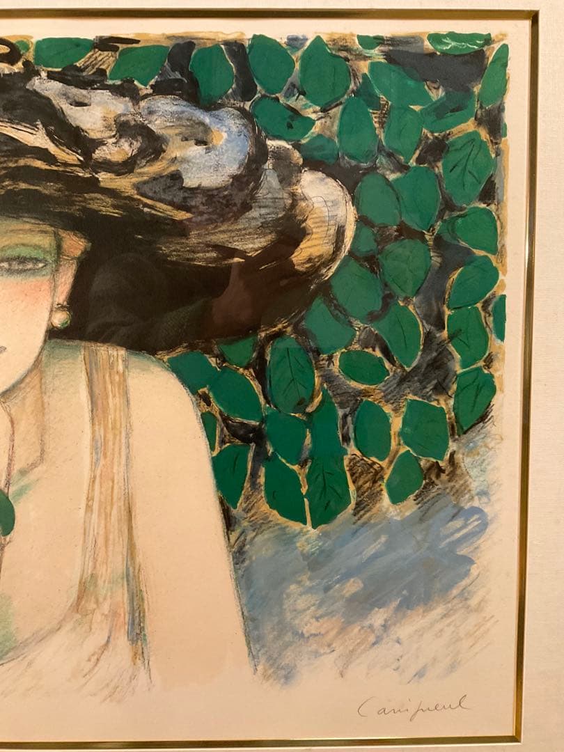 カシニョール　「四月」　リトグラフ　直筆サイン・エディション有り