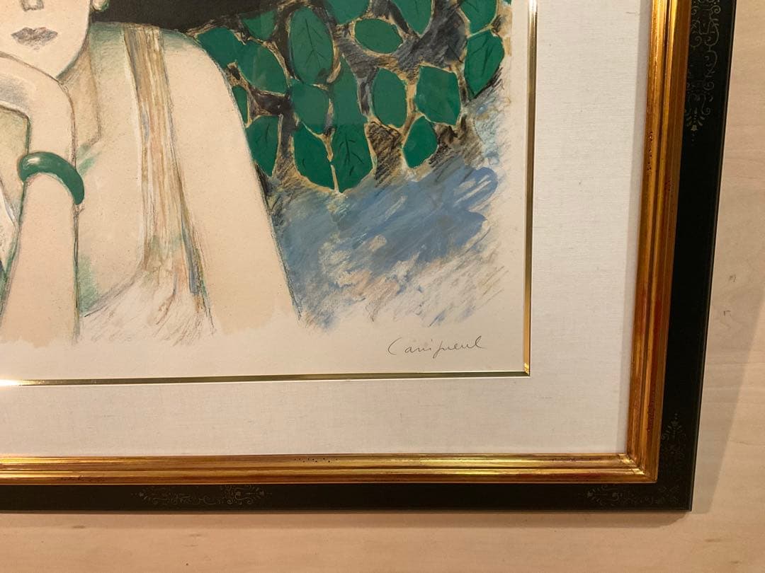 カシニョール　「四月」　リトグラフ　直筆サイン・エディション有り