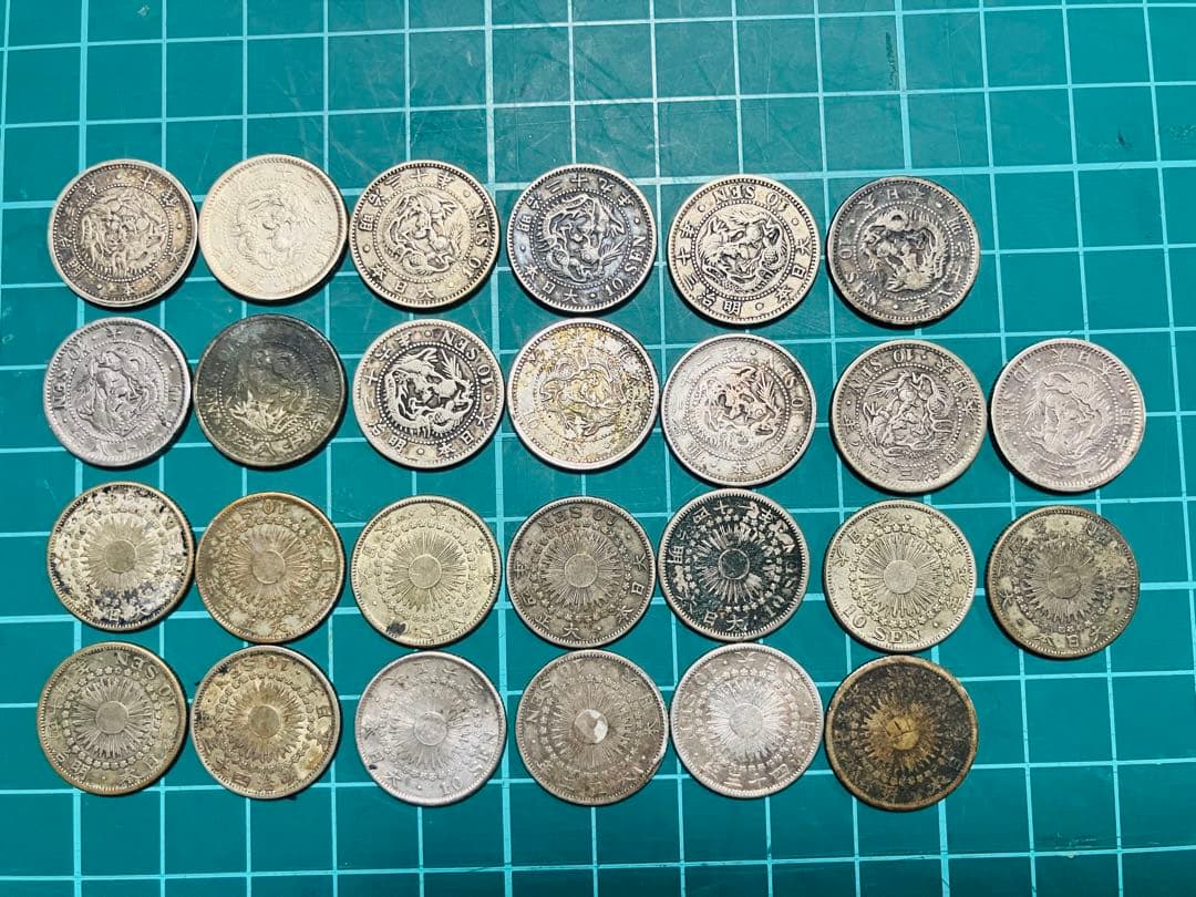 u*e様 古銭　日本貨幣　極美品　美品　竜10銭銀貨　旭日10銭銀貨　まとめ売り