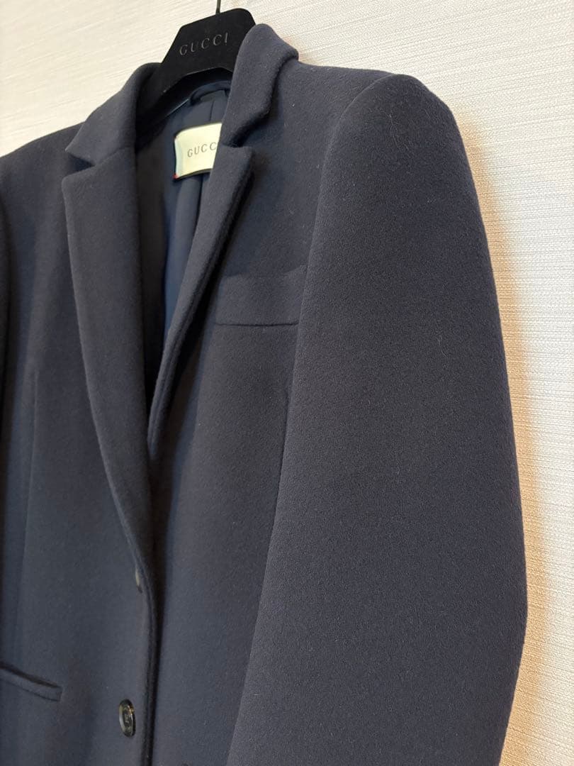 GUCCI グッチ　チェスターコート　ネイビー