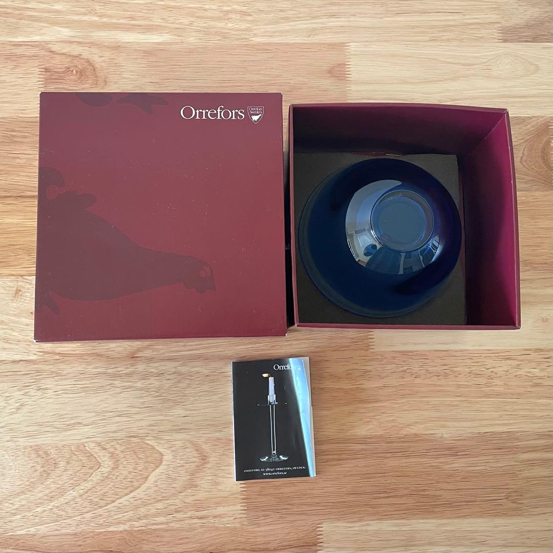 Lars Hellsten ガラスボウル Orrefors Sweden 北欧