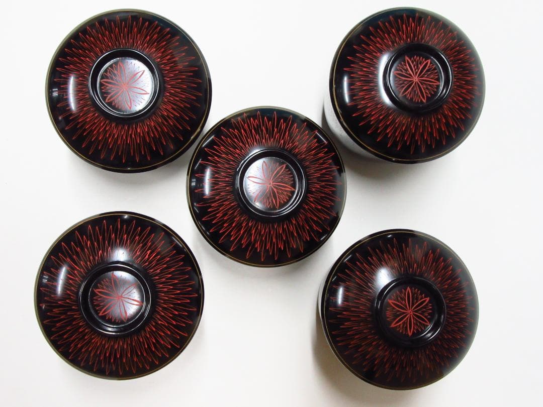 箸洗「沈金糸菊箸洗」５客入 幸齊作 共箱 懐石道具/茶会席 茶道具 CU-25