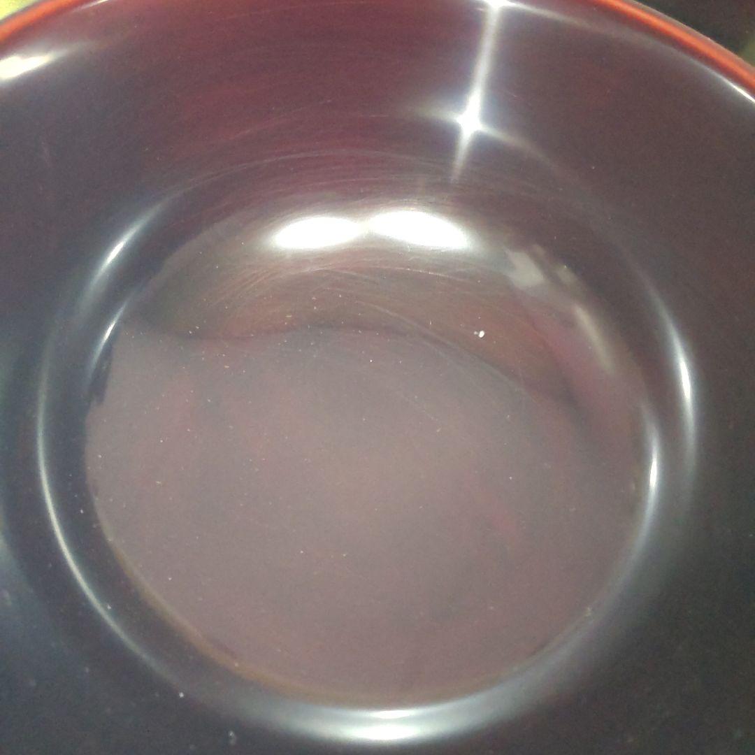 名店 輪島屋本店 輪島塗 椀 飯椀 5客 木箱付 天然木 漆塗