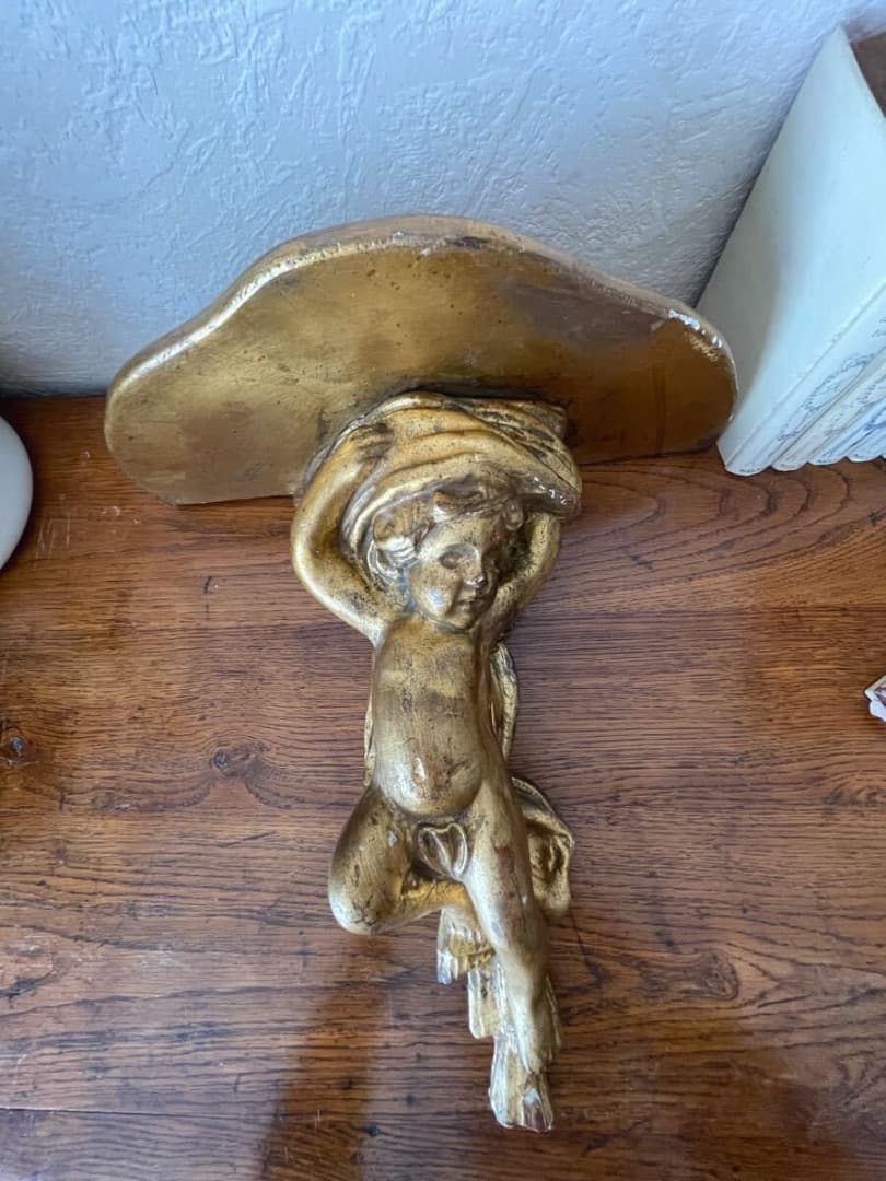 フランス アンティーク 天使の コンソル ウォールシェルフ デコ 装飾