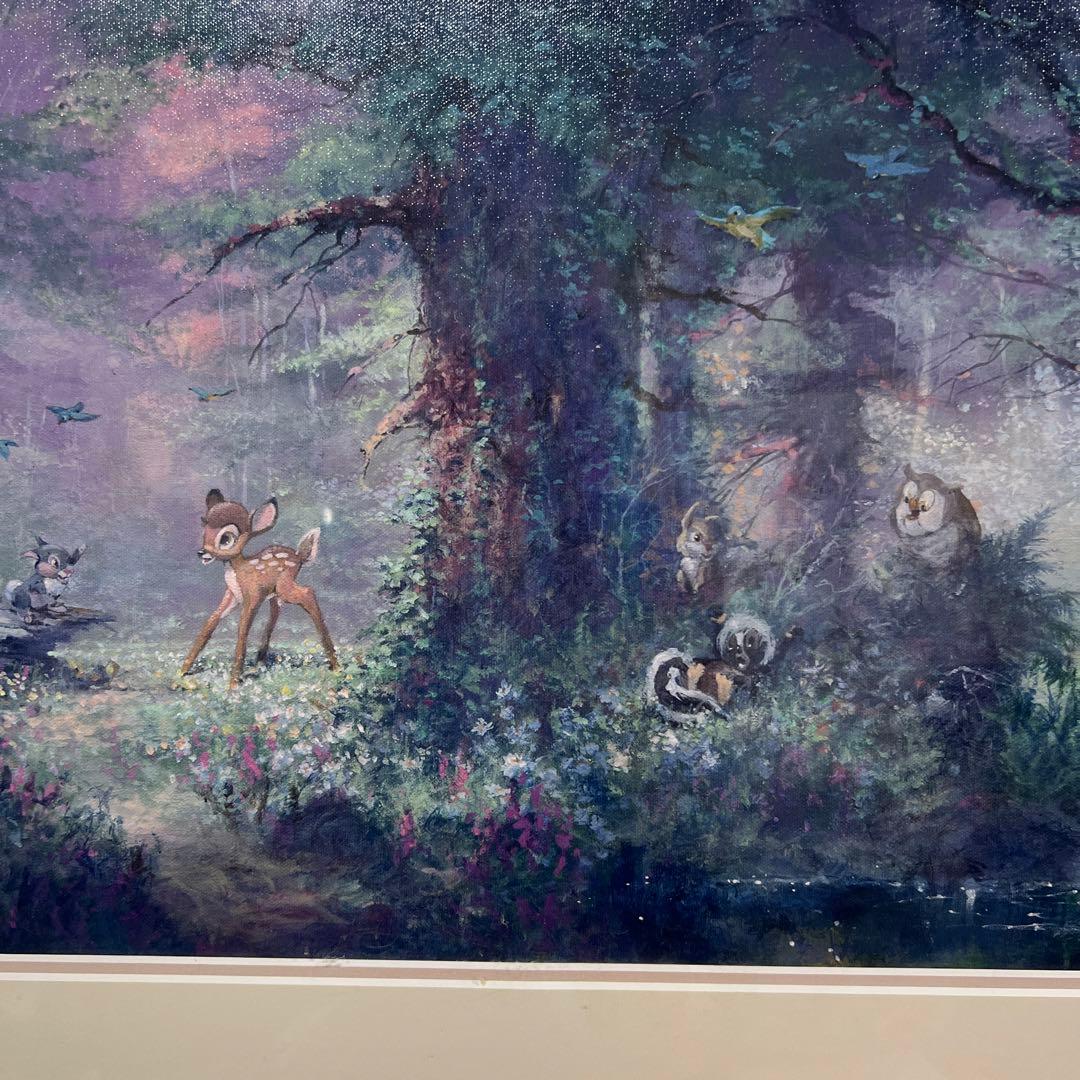 ディズニー　シルクスクリーン　バンビ　世界限定58/295 保証書有り。