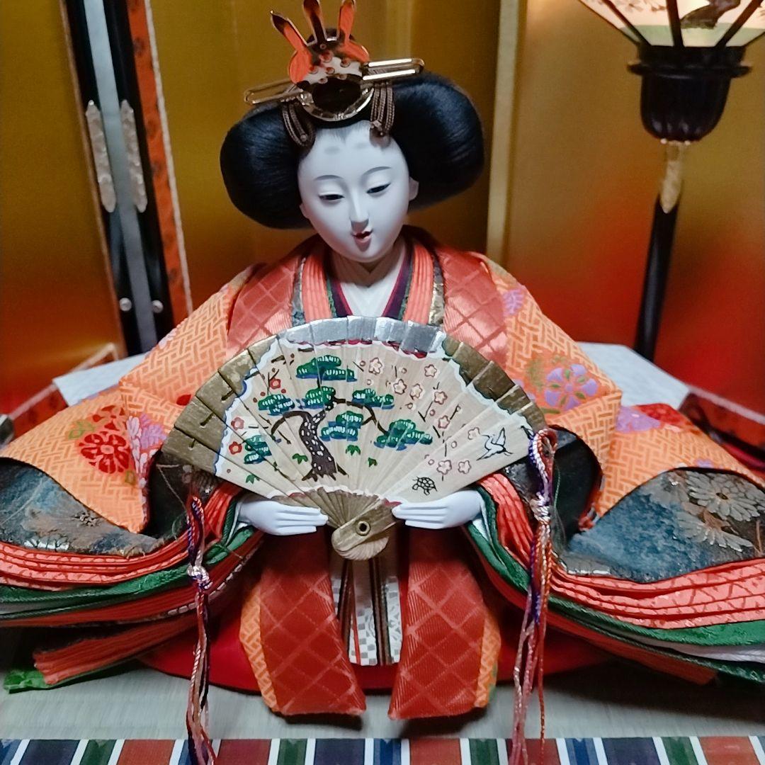 お雛様◆お内裏様◆7段飾り◆金屏風・ぼんぼり・三宝台（花器）◆美品
