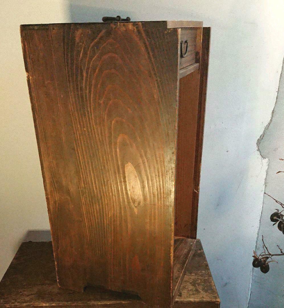 アンティーク引き出し付き棚 レトロ木製棚