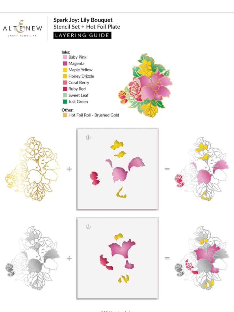 AltenewアルテニューLily Bouquet Plate&Stencils