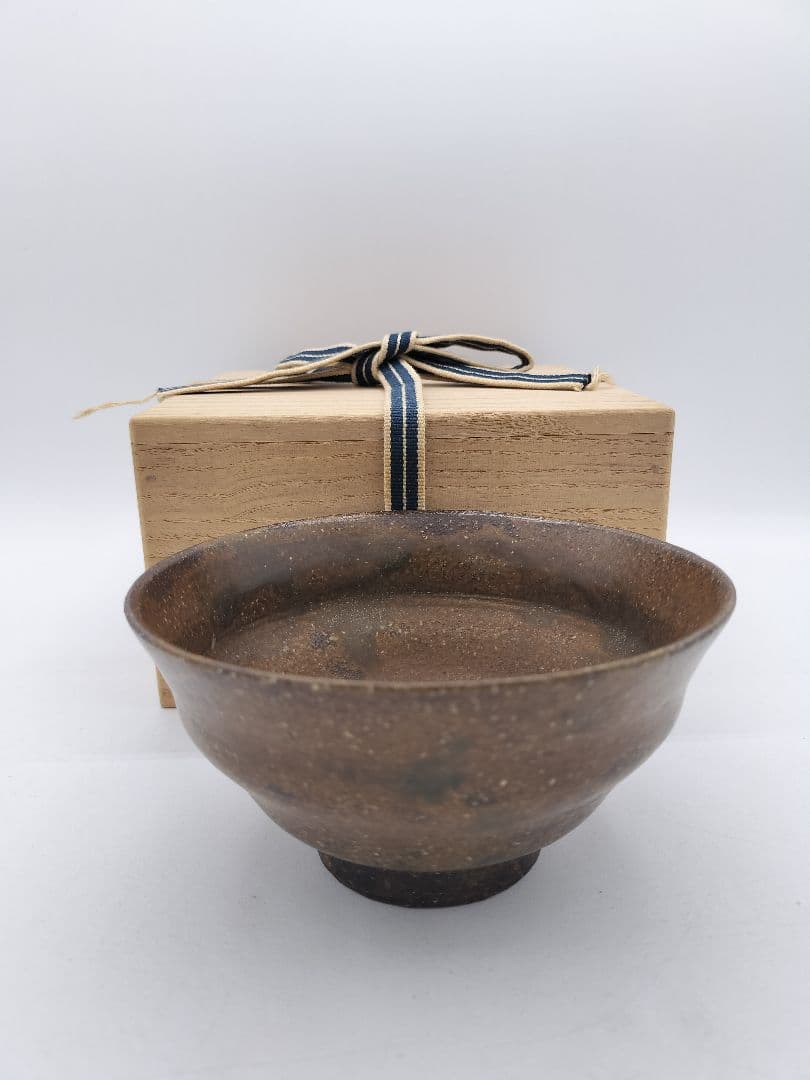 c498 茶碗 柿の蒂写 高麗陶窯 曹東憲 木箱 茶道具 古物