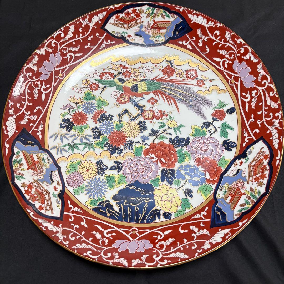 有田焼 静山作 大皿 飾り皿　7732