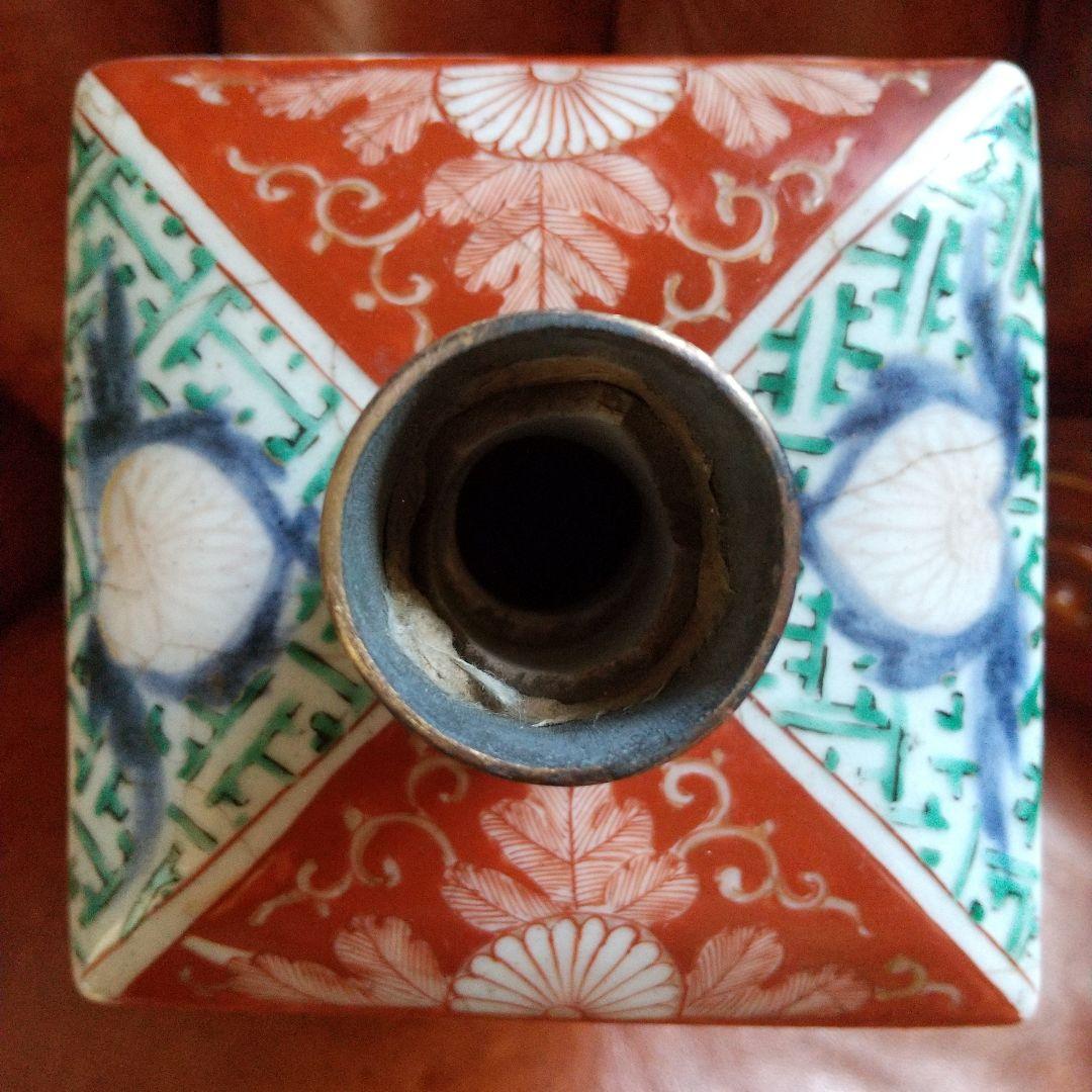 古伊万里金蘭手角瓶【江戸中期】元禄