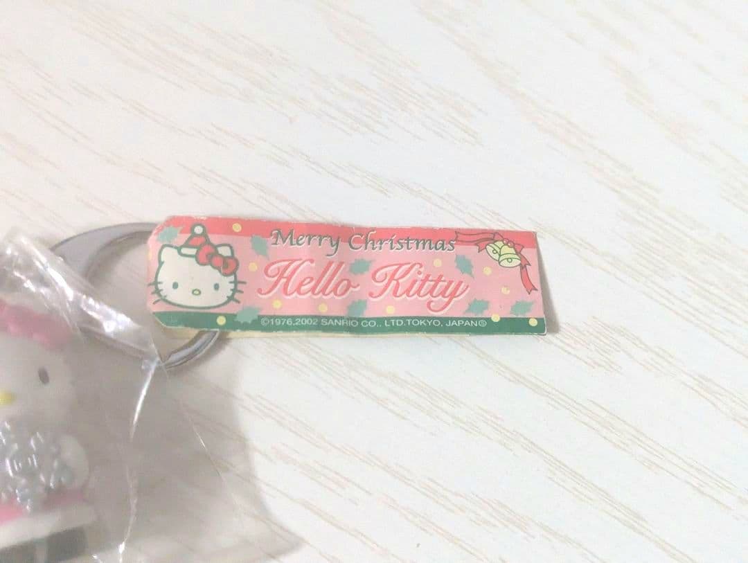 ハローキティ クリスマス 雪の結晶 キーリング キーホルダー 平成レトロ 当時物