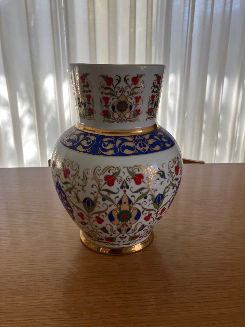 【未使用品】トルコ製 高級ハンドメイド花瓶 GÜRAL PORSELEN