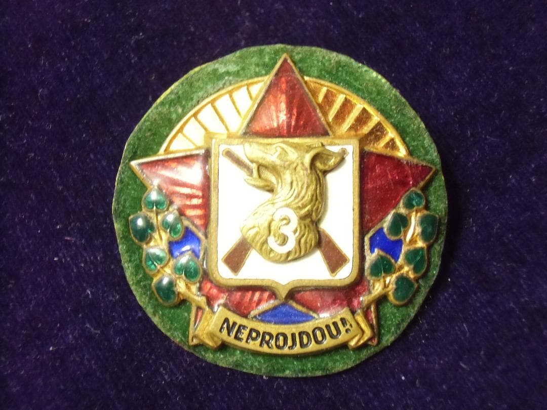 ＣＺチェコスロバキア軍＊国境警備隊＊優秀指揮官バッジ３級（実物）