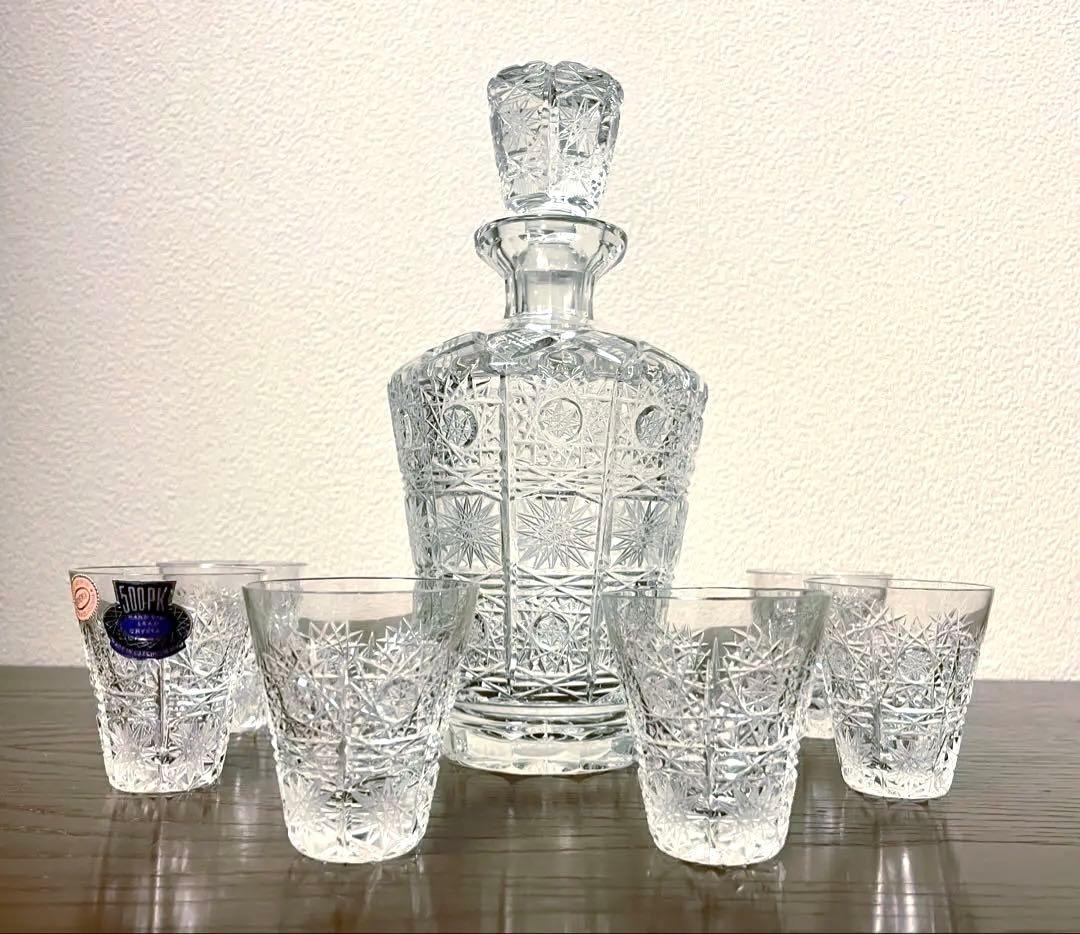 【未使用品】BOHEMIA Crystal デキャンタとグラス6個セット