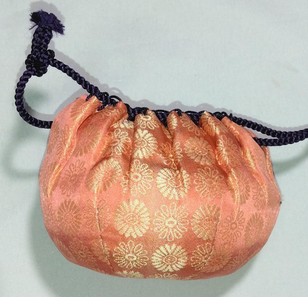 茶道具　京都清水焼　平安東山　笹田仁史作　大海茶入　苺錦裂仕覆付　美品！！