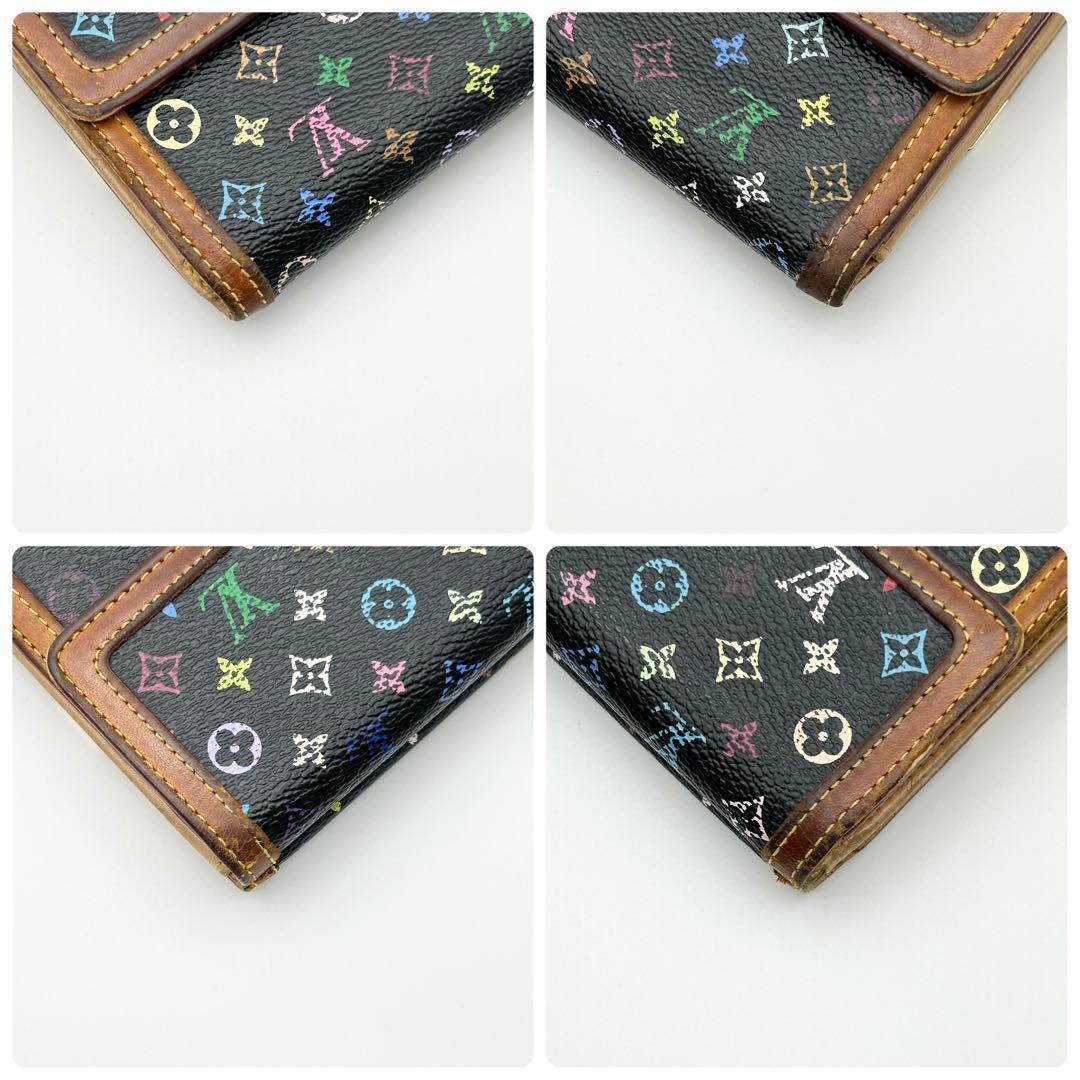 ルイヴィトン マルチカラー ポルトモネ ビエ カルト クレディ コンパクト 黒