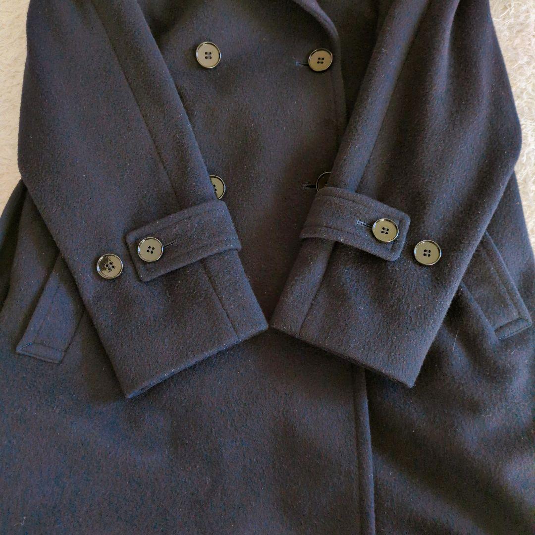 ANAYI　アナイ　トレンチコート　ウール　ダブル　ベルト　黒　近年モデル